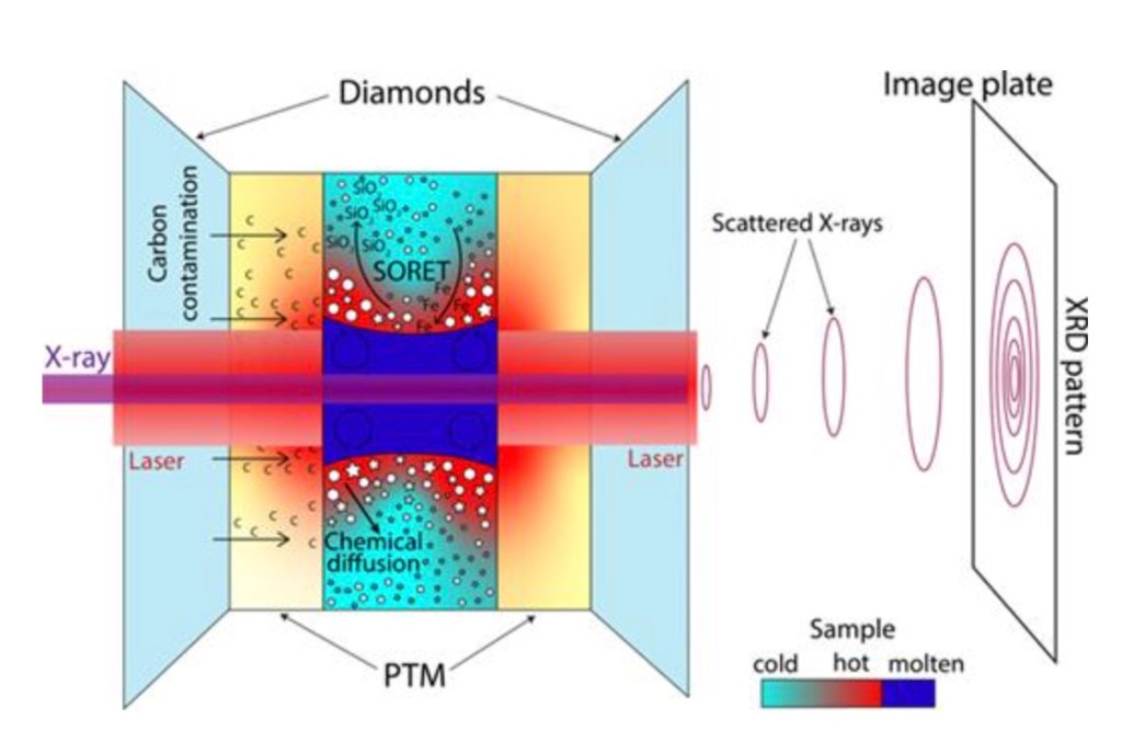 MHz free electron laser x-ray diffraction and modeling of pulsed laser heated diamond anvil cell