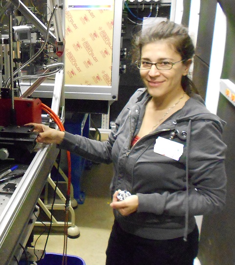 Barbara Lavina in the lab.