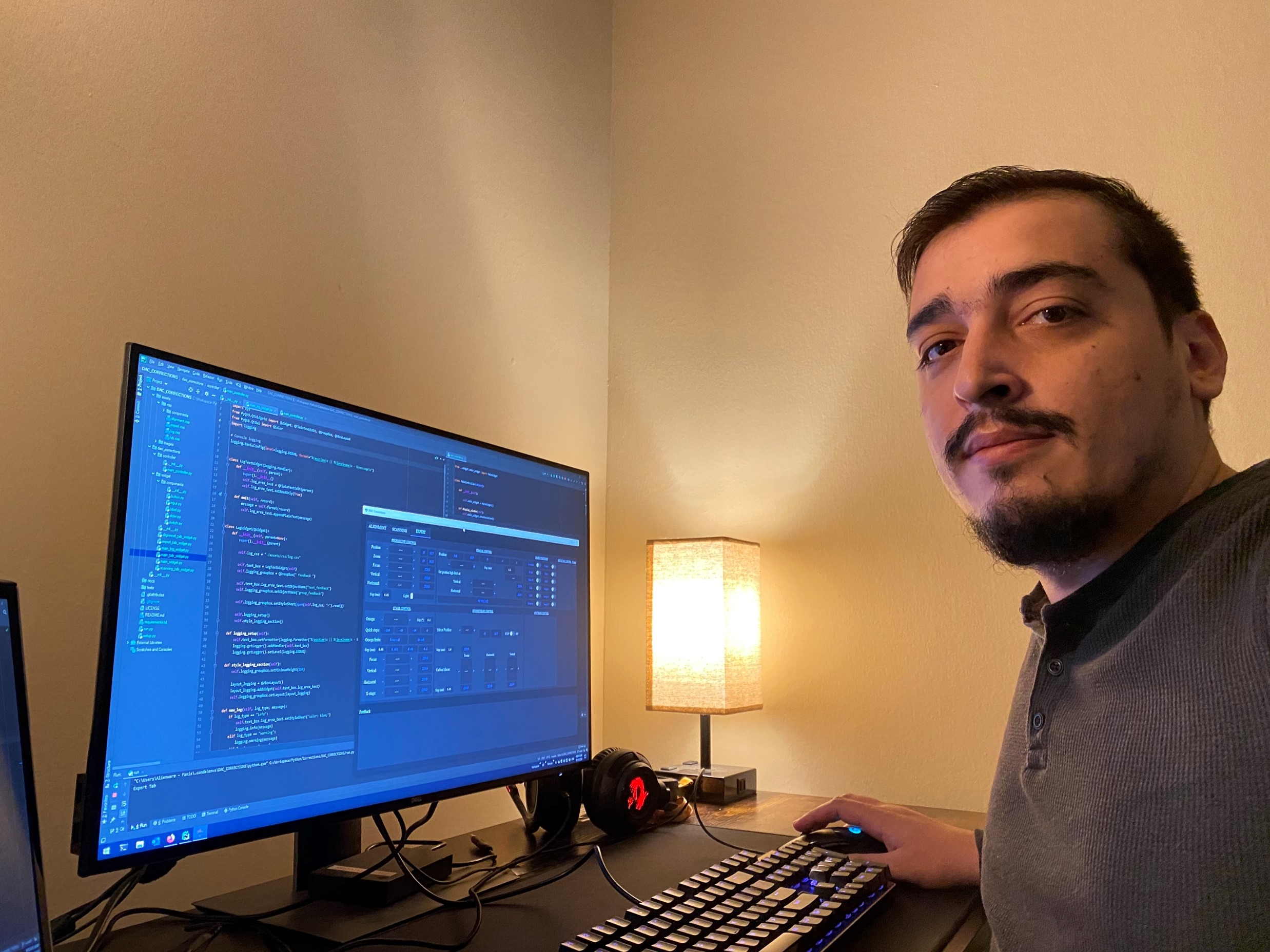 Christofanis Skordas at a computer.