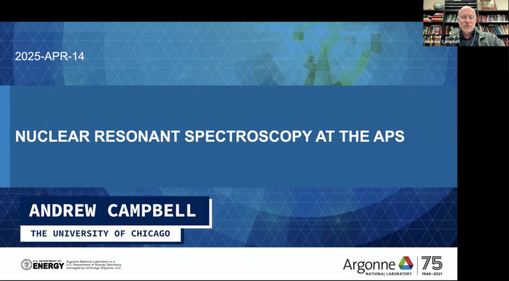 Webinar: Nuclear Resonant Spectroscopy at the APS