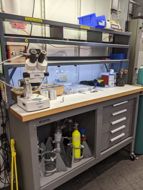 GLS setup and work area.